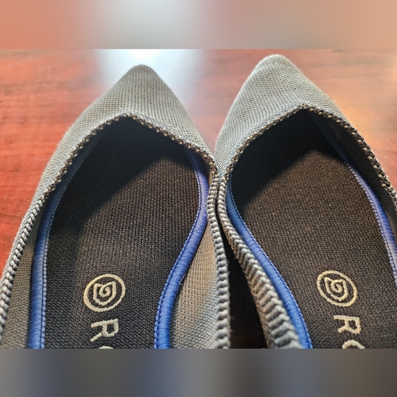 Rothys point toe flats black and white size 8 like new - Picture 5 of 11